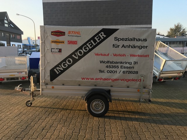 Anhänger mit Plane 145 cm oder 170 cm