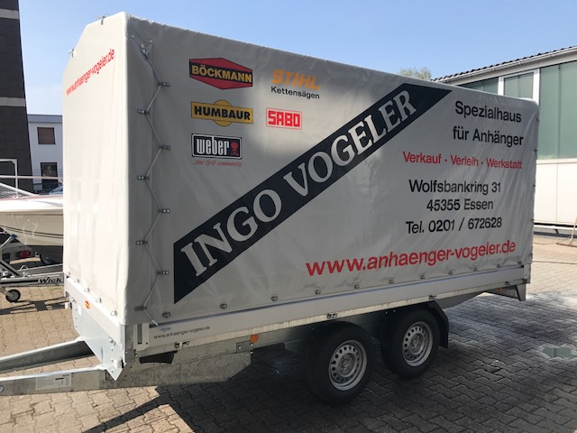 Anhänger mit Plane 180 cm